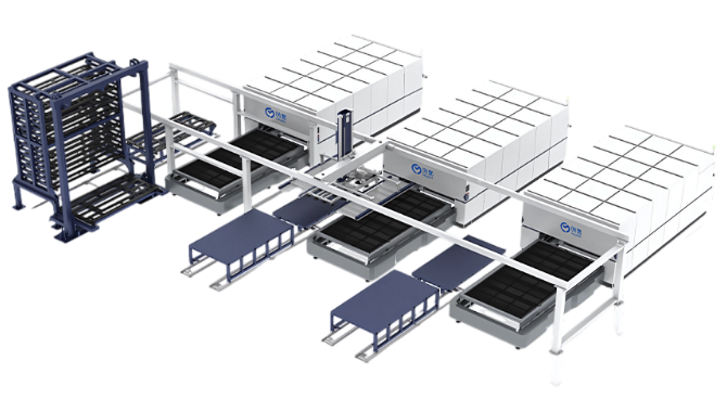 petra xprocnc one xpro CNC machines XXXL Multi Table Feeder For Fiber Laser Cutting Machine