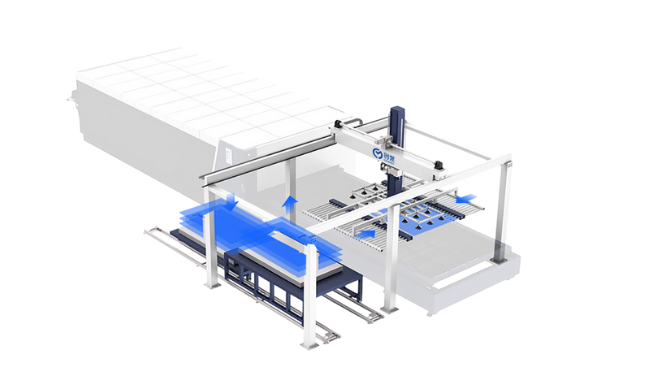 petra xprocnc two xpro CNC machines XXXL Multi Table Feeder For Fiber Laser Cutting Machine