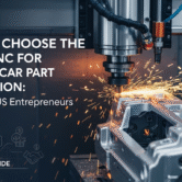 CNC machine fabricating custom car parts